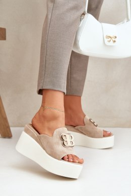 Sandał Klapki Model Tanonea 2283 35374 Beige Khaki - Step in style Step in style