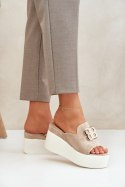 Sandał Klapki Model Tanonea 2283 35374 Beige Khaki - Step in style Step in style Sandał Klapki Model Tanonea 2283 35374 Beige Khaki - Step in style Step in style