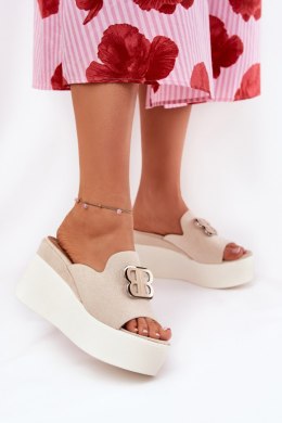 Sandał Klapki Model Tanonea 2283 36180 Light Beige - Step in style Step in style