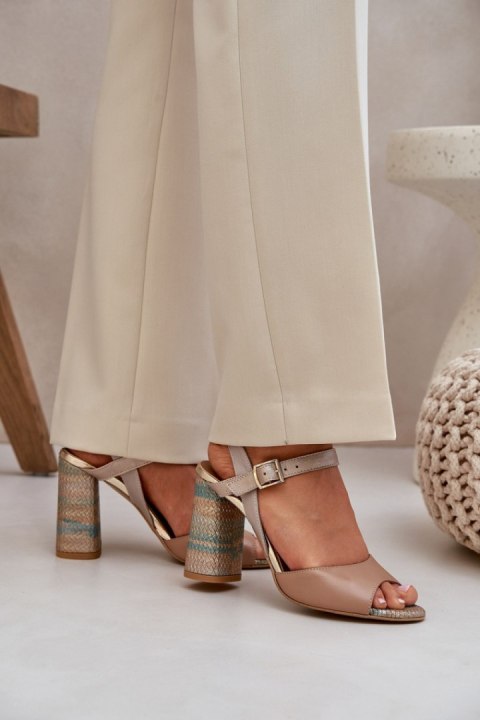 Sandały Model Laura Messi 2136 Dark Beige - Step in style Step in style Sandały Model Laura Messi 2136 Dark Beige - Step in style Step in style