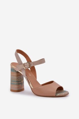 Sandały Model Laura Messi 2136 Dark Beige - Step in style Step in style