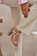 Sandały Model Laura Messi 2136 Dark Beige - Step in style Step in style Sandały Model Laura Messi 2136 Dark Beige - Step in style Step in style