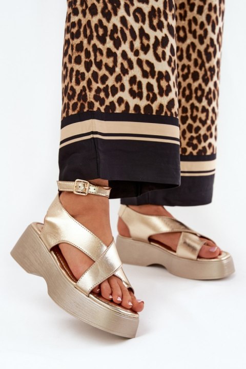 Sandały Model Tenzorus WS-001 Gold - Step in style Step in style Sandały Model Tenzorus WS-001 Gold - Step in style Step in style
