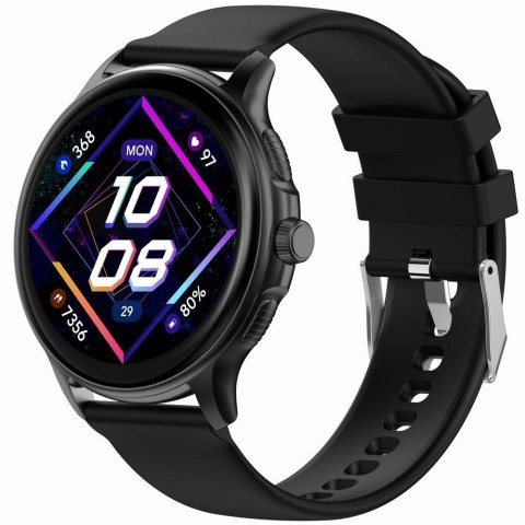 Smartwatch Damski GRAVITY GT12-1 Czarny Pasek Silikonowy + Czarna Bransoleta Smartwatch Damski GRAVITY GT12-1 Czarny Pasek Silikonowy + Czarna Bransoleta