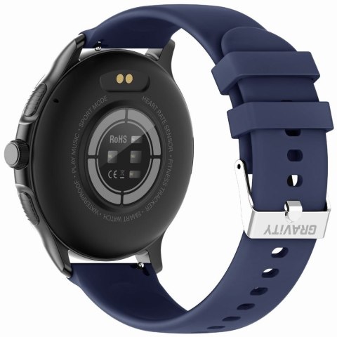 Smartwatch Damski GRAVITY GT12-2 Granatowy Pasek Silikonowy + Czarna Bransoleta Smartwatch Damski GRAVITY GT12-2 Granatowy Pasek Silikonowy + Czarna Bransoleta