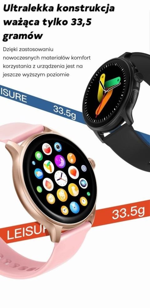 Smartwatch Damski GRAVITY GT12-2 Granatowy Pasek Silikonowy + Czarna Bransoleta Smartwatch Damski GRAVITY GT12-2 Granatowy Pasek Silikonowy + Czarna Bransoleta