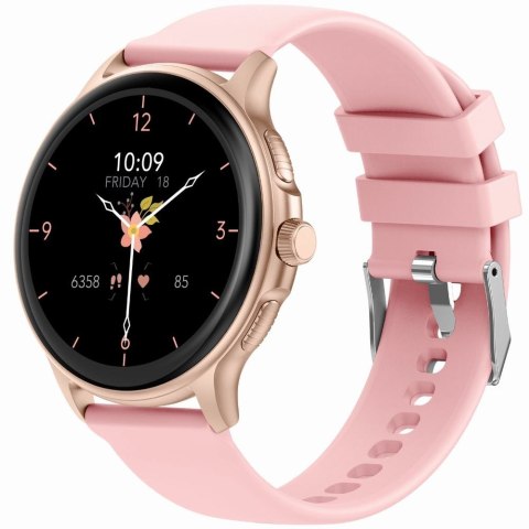 Smartwatch Damski GRAVITY GT12-3 Różowy Pasek Silikonowy + Bransoleta Różowe Złoto Smartwatch Damski GRAVITY GT12-3 Różowy Pasek Silikonowy + Bransoleta Różowe Złoto