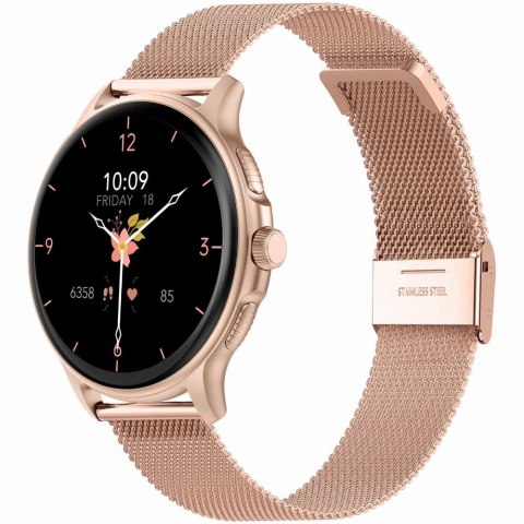 Smartwatch Damski GRAVITY GT12-3 Różowy Pasek Silikonowy + Bransoleta Różowe Złoto Smartwatch Damski GRAVITY GT12-3 Różowy Pasek Silikonowy + Bransoleta Różowe Złoto
