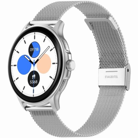 Smartwatch Damski GRAVITY GT12-6 Fioletowy Pasek Silikonowy + Srebrna Bransoleta Smartwatch Damski GRAVITY GT12-6 Fioletowy Pasek Silikonowy + Srebrna Bransoleta