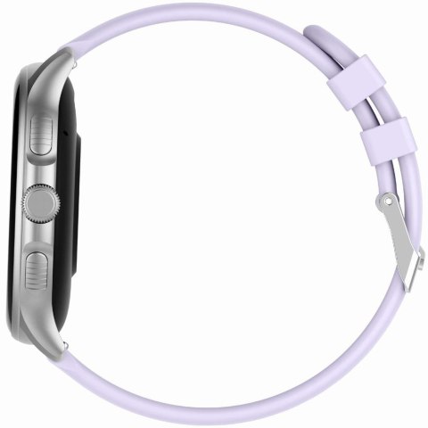 Smartwatch Damski GRAVITY GT12-6 Fioletowy Pasek Silikonowy + Srebrna Bransoleta Smartwatch Damski GRAVITY GT12-6 Fioletowy Pasek Silikonowy + Srebrna Bransoleta