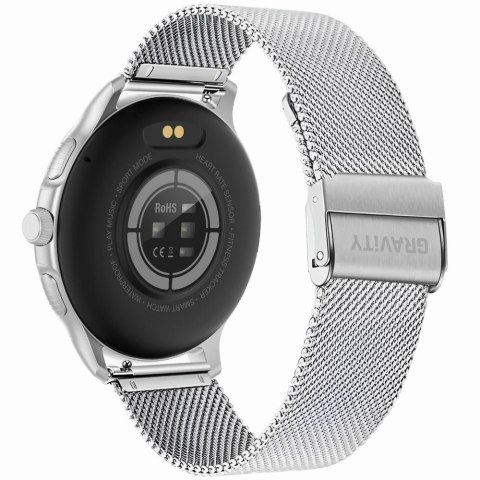 Smartwatch Damski GRAVITY GT12-6 Fioletowy Pasek Silikonowy + Srebrna Bransoleta Smartwatch Damski GRAVITY GT12-6 Fioletowy Pasek Silikonowy + Srebrna Bransoleta
