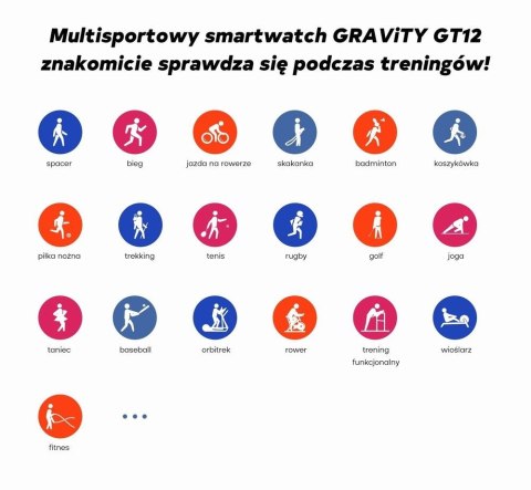 Smartwatch Damski GRAVITY GT12-6 Fioletowy Pasek Silikonowy + Srebrna Bransoleta Smartwatch Damski GRAVITY GT12-6 Fioletowy Pasek Silikonowy + Srebrna Bransoleta