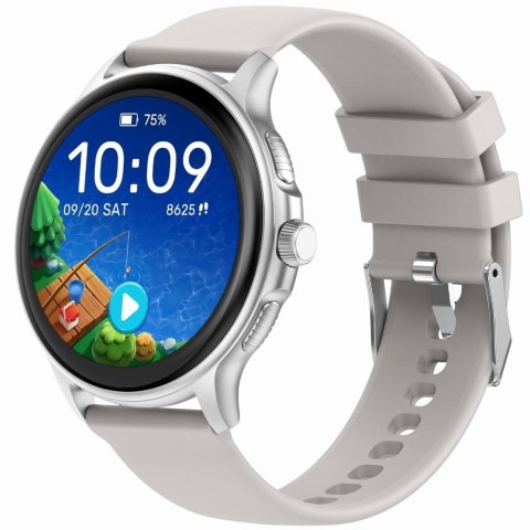 Smartwatch Damski GRAVITY GT12-8 Biały Pasek Silikonowy + Srebrna Bransoleta Smartwatch Damski GRAVITY GT12-8 Biały Pasek Silikonowy + Srebrna Bransoleta