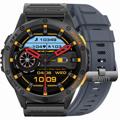 Smartwatch Męski GRAVITY GPS GT24-1 Czarny Pasek Silikonowy + Granatowy Pasek Silikonowy Smartwatch Męski GRAVITY GPS GT24-1 Czarny Pasek Silikonowy + Granatowy Pasek Silikonowy