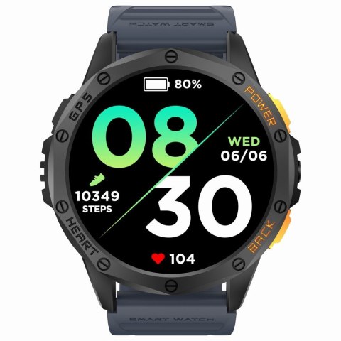 Smartwatch Męski GRAVITY GPS GT24-1 Czarny Pasek Silikonowy + Granatowy Pasek Silikonowy Smartwatch Męski GRAVITY GPS GT24-1 Czarny Pasek Silikonowy + Granatowy Pasek Silikonowy