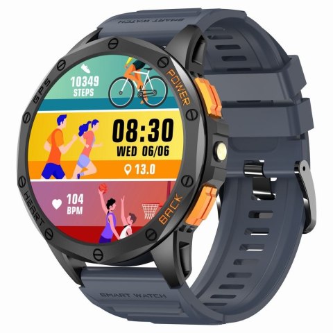 Smartwatch Męski GRAVITY GPS GT24-1 Czarny Pasek Silikonowy + Granatowy Pasek Silikonowy Smartwatch Męski GRAVITY GPS GT24-1 Czarny Pasek Silikonowy + Granatowy Pasek Silikonowy