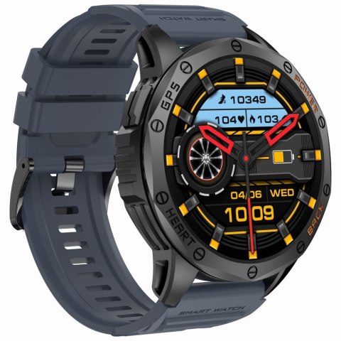 Smartwatch Męski GRAVITY GPS GT24-1 Czarny Pasek Silikonowy + Granatowy Pasek Silikonowy Smartwatch Męski GRAVITY GPS GT24-1 Czarny Pasek Silikonowy + Granatowy Pasek Silikonowy