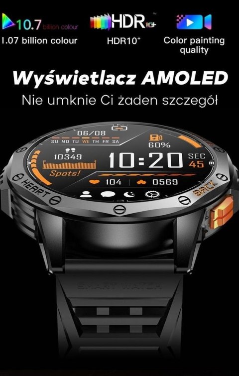 Smartwatch Męski GRAVITY GPS GT24-1 Czarny Pasek Silikonowy + Granatowy Pasek Silikonowy Smartwatch Męski GRAVITY GPS GT24-1 Czarny Pasek Silikonowy + Granatowy Pasek Silikonowy