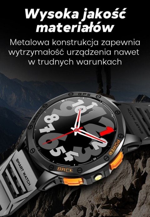 Smartwatch Męski GRAVITY GPS GT24-1 Czarny Pasek Silikonowy + Granatowy Pasek Silikonowy Smartwatch Męski GRAVITY GPS GT24-1 Czarny Pasek Silikonowy + Granatowy Pasek Silikonowy