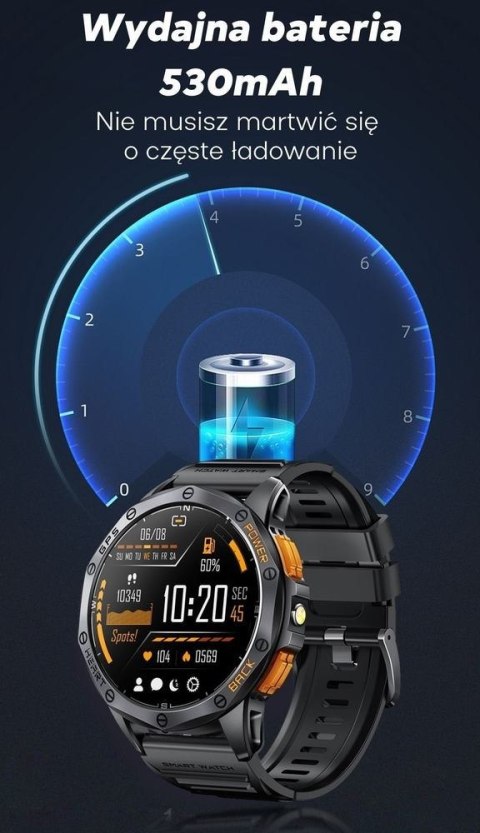 Smartwatch Męski GRAVITY GPS GT24-1 Czarny Pasek Silikonowy + Granatowy Pasek Silikonowy Smartwatch Męski GRAVITY GPS GT24-1 Czarny Pasek Silikonowy + Granatowy Pasek Silikonowy