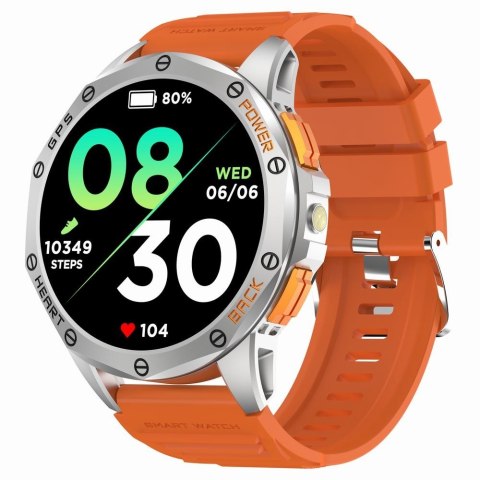 Smartwatch Męski GRAVITY GPS GT24-4 Czarny Pasek Silikonowy + Pomarańczowy Pasek Silikonowy Smartwatch Męski GRAVITY GPS GT24-4 Czarny Pasek Silikonowy + Pomarańczowy Pasek Silikonowy