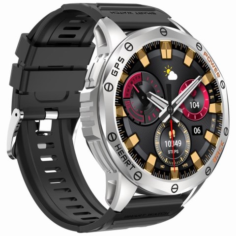 Smartwatch Męski GRAVITY GPS GT24-4 Czarny Pasek Silikonowy + Pomarańczowy Pasek Silikonowy Smartwatch Męski GRAVITY GPS GT24-4 Czarny Pasek Silikonowy + Pomarańczowy Pasek Silikonowy