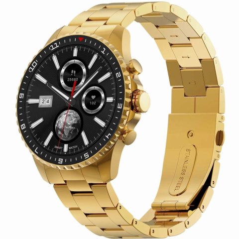 Smartwatch Męski GRAVITY GT16-1 Gold / Złota Bransoleta Smartwatch Męski GRAVITY GT16-1 Gold / Złota Bransoleta