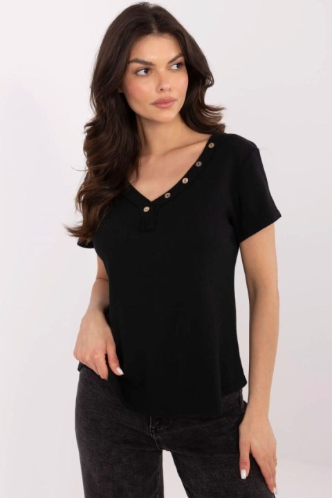 Bluzka Model DHJ-BZ-25168.00 Black - Italy Moda Italy Moda Bluzka Model DHJ-BZ-25168.00 Black - Italy Moda Italy Moda
