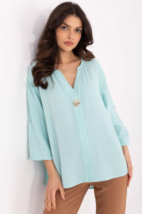 Bluzka Model MO-BZ-52759.55 Mint - Italy Moda Italy Moda Bluzka Model MO-BZ-52759.55 Mint - Italy Moda Italy Moda