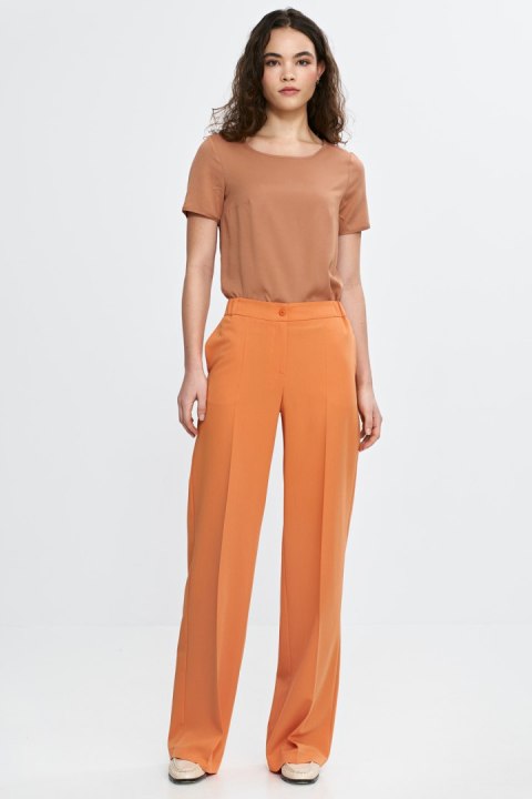 Bluzka basic z krótkim rękawem B193 Carmel - Nife Nife Bluzka basic z krótkim rękawem B193 Carmel - Nife Nife