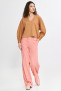Bluzka oversize z balonowymi rękawami B192 Carmel - Nife Nife Bluzka oversize z balonowymi rękawami B192 Carmel - Nife Nife