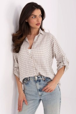 Koszula Damska Model MO-KS-1802.84 White/Beige - Italy Moda Italy Moda