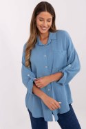 Koszula Damska Model MO-KS-9368.98 Dark Blue - Italy Moda Italy Moda