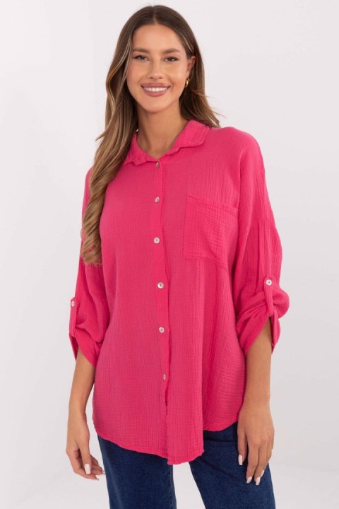 Koszula Damska Model MO-KS-9368.98 Fuksjs - Italy Moda Italy Moda Koszula Damska Model MO-KS-9368.98 Fuksjs - Italy Moda Italy Moda