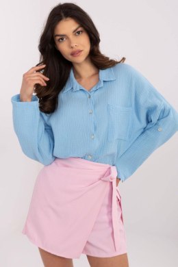 Koszula Damska Model MO-KS-9368.98 Light Blue - Italy Moda Italy Moda