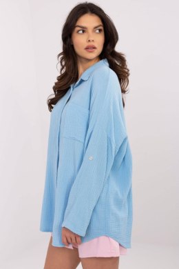 Koszula Damska Model MO-KS-9368.98 Light Blue - Italy Moda Italy Moda