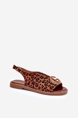 Sandały Model Haliones A8230 Brown Panterka - Step in style Step in style
