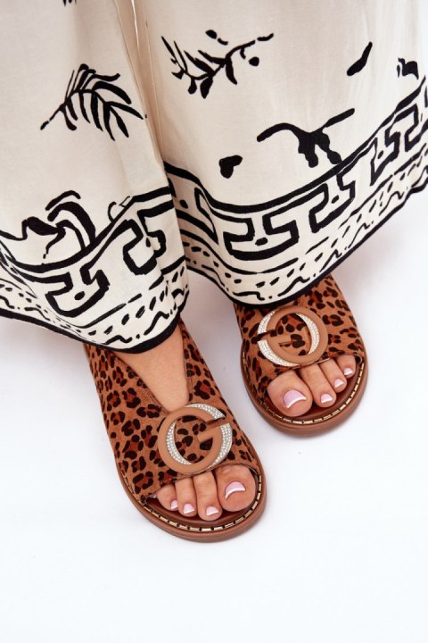 Sandały Model Haliones A8230 Brown Panterka - Step in style Step in style Sandały Model Haliones A8230 Brown Panterka - Step in style Step in style