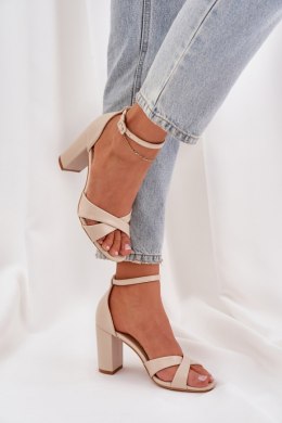 Sandały Model Lanaria M525 Beige - Step in style Step in style