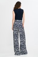 Spodnie palazzo SD115 Wzór Zebra/Navy - Nife Nife Spodnie palazzo SD115 Wzór Zebra/Navy - Nife Nife