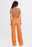 Spodnie wide leg z gumą w pasie SD113 Orange - Nife Nife Spodnie wide leg z gumą w pasie SD113 Orange - Nife Nife