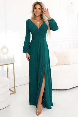 Sukienka Model Nela 572-4 Bottle Green Brokat - Numoco Numoco