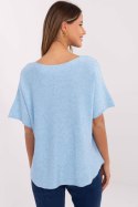 Sweter Damski Model MO-SW-0703.63 Light Blue - Italy Moda Italy Moda Sweter Damski Model MO-SW-0703.63 Light Blue - Italy Moda Italy Moda