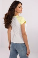 T-shirt Damski Model NM-TS-V7939.50 White/Yellow - NM NM T-shirt Damski Model NM-TS-V7939.50 White/Yellow - NM NM