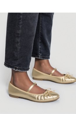 Damskie Baleriny ELVINA - GOLD - Inello Inello