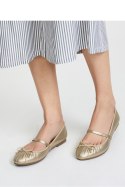 Damskie Baleriny ELVINA - GOLD - Inello Inello Damskie Baleriny ELVINA - GOLD - Inello Inello