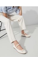 Damskie Baleriny VARENA ? White - Inello Inello Damskie Baleriny VARENA ? White - Inello Inello