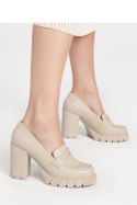 Damskie Czółenka MILENA BEIGE PU ? Eleganckie Buty na Obcasie - Inello Inello Damskie Czółenka MILENA BEIGE PU ? Eleganckie Buty na Obcasie - Inello Inello