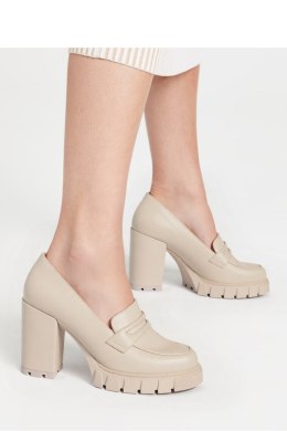 Damskie Czółenka MILENA BEIGE PU ? Eleganckie Buty na Obcasie - Inello Inello