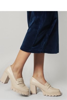 Damskie Czółenka MILENA BEIGE PU ? Eleganckie Buty na Obcasie - Inello Inello